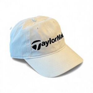 NWT TaylorMade Core Custom Side Hit‎ Relaxed White Golf Hat Cap